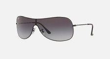 RAY BAN RB3211 MONTATURA LENTI NERO LUCIDO GRIGIO CHIARO SFUMATO BLU SCURO 38 MM