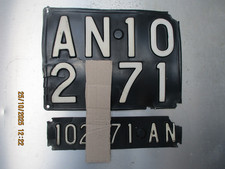 LICENSE PLATE ITALY TARGA PLASTICA AUTO NO USO SCOPO COLLEZIONE ANCONA ANNI '70