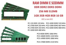 MEMORIA RAM DDR DDR2 DDR3 DDR4 DIMM SODIMM 1GB 2GB 4GB 8GB 16GB PC PC2 PC3 PC4