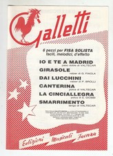 Spartiti GALLETTI BOSTON 6 pezzi per fisa solista - FISARMONICA 1988