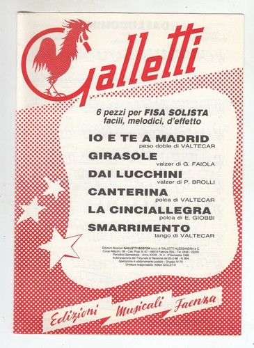 Spartiti galletti boston - spartiti,