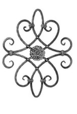 ROSONE DECORAZIONE IN FERRO BATTUTO STAMPATE A CALDO QUADRO 12 mm ART 45-5-01