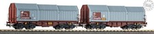 Piko 28308 H0 1:87 - set di 2 carri merci ad apertura telescopica FS per traspor