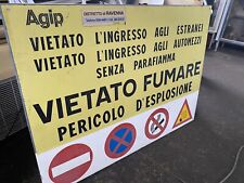 cartello insegna tabella Agip