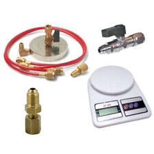 SUPPORTO PIATTELLO BOMBOLA GAS R410A R32 R290 R600A + BILANCIA + RUBINETTO R32