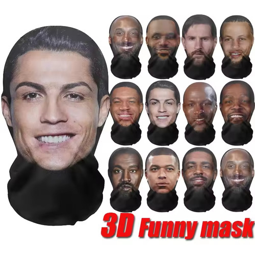 Funny celebrity face mask - funny, 3d