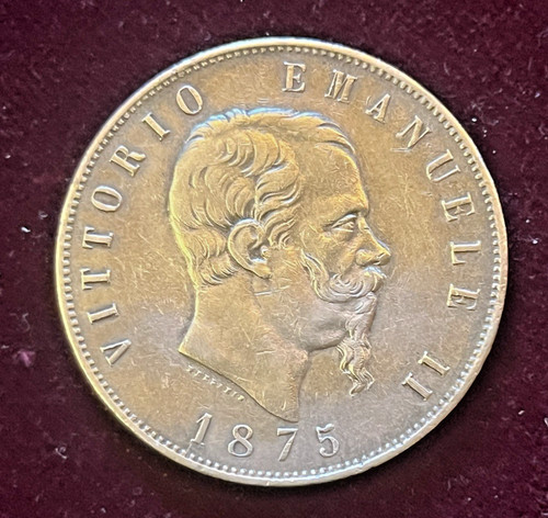 Regno italia lire 1875 r - 5,
