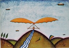 Giuliano GHELLI "FIABE IN VOLO" Leonardo da Vinci LITOGRAFIE - Possenti Rapetti