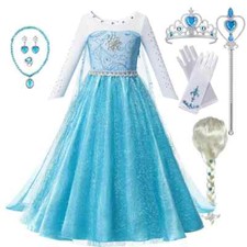 Nuovo Costume Bambina Principessa Vestito Bambino Halloween Cosplay Festa per 2-10 Anni