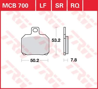 Trw mcb700 brake pad derbi - trw, gpr