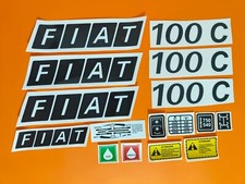 ADESIVI DECALCOMANIE  FIAT 100 C  PER TRATTORI AGRICOLI 100 C  CINGOLATI