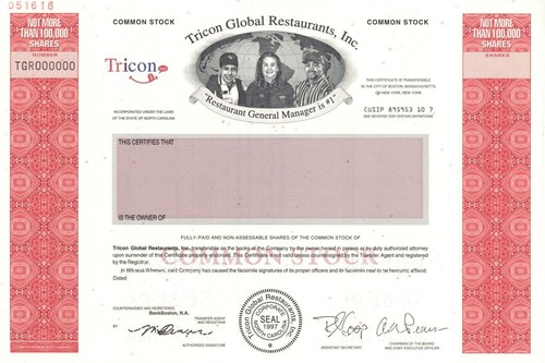 Tricon global restaurants - tricon,