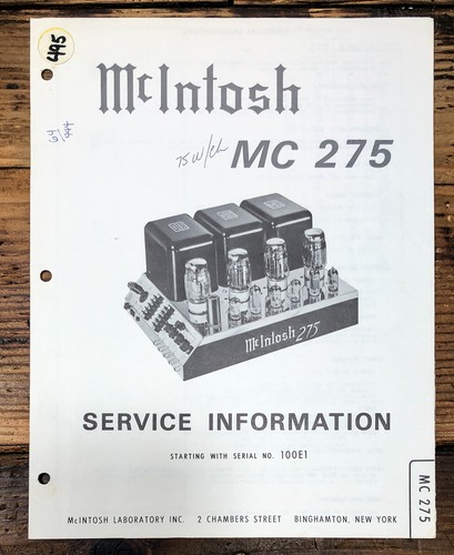 Mcintosh 275 mc275 - mcintosh, mc-275