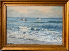 Quadro a Olio Spiaggia Costa