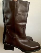 SCARPE STIVALI ZARA IN PELLE MARRONE NUOVI CON ETICHETTE MISURA:UK9 US11 EU42