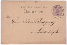 tedesco Reichspost PK 1877
