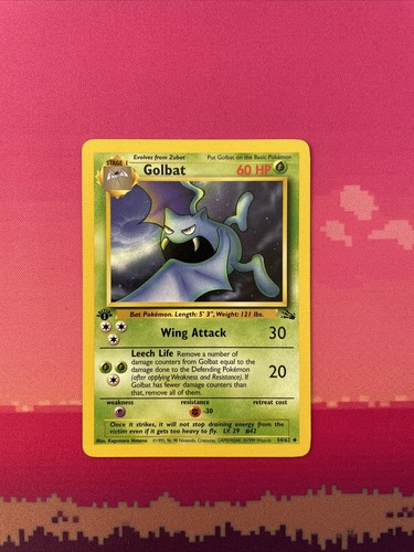 Pokemon card golbat - golbat, fossil