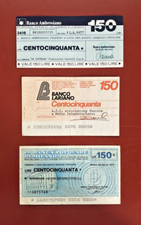 3 Mini Assegni da 150 Lire del