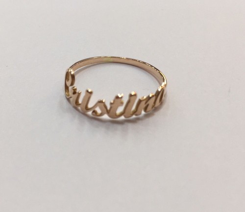 Anello con nome - cristina, oro