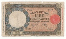 50 LIRE LUPETTA CAPITOLINA    ( FASCIO)  ROMA 2° TIPO    DECR   18/07/1942