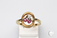 Anello 14 Carati Oro Rubini