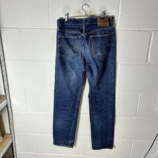 Jeans Levis uomo W33 L36 blu lotto 501XX Selvedge Big E denim made in USA indaco