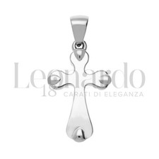 Ciondolo croce uomo oro bianco