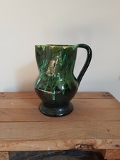 Brocca caraffa in terracotta di colore verde