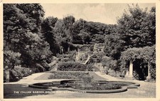 POSTCARD - YORKSHIRE - SCARBOROUGH - ITALIAN GARDEN - SOUTH BAY - POSTED 1954