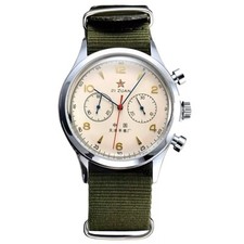 ? - Orologio Militare Cronografo Aviazione Cinese 1963 Quarzo Homage Vintage