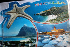 CARTOLINA SICILIA FUSTELLATA