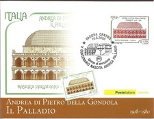 ITALIA 2008 CARTOLINA FILATELICA IL PALLADIO annullo PADOVA CENTRO