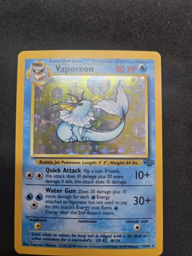 Vaporeon jungle holo raro - vaporeon,