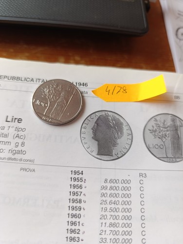 Moneta 100 lire - moneta,