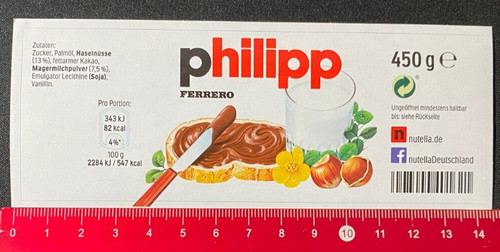 Adesivo sticker vetro nutella - vetro,