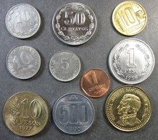 Argentina 9 different coins