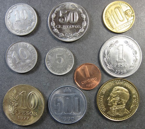 Argentina different coins - argentina, 9