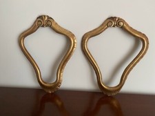 Coppia di cornici in legno con foglia oro