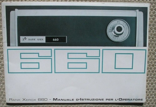 Rank xerox 660 - xerox, manuale