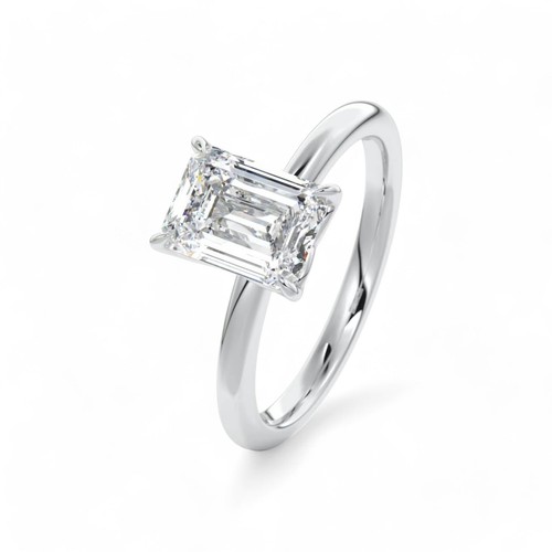 Anello solitario smeraldo