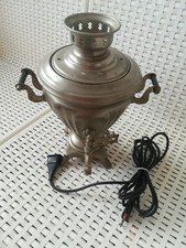 Samovar teiera elettrico russo in metallo primi anni '70.