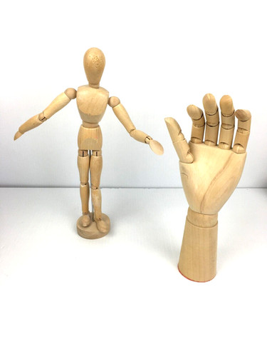 Wood poseable hand - and, human