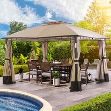 gazebo 11x13 beige with