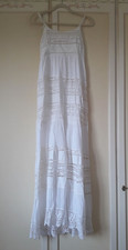Vestito lungo bianco cotone - bianco, in