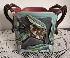 Antico vaso in ceramica -cachepot - fiori /flowers