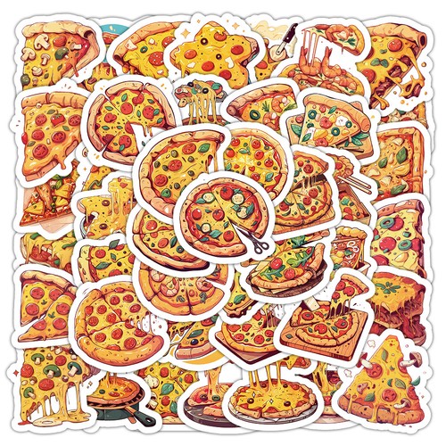 Adesivo sigillo pizza cibo - pizza,