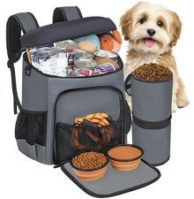 Dog Travel Backpack - Airline Approved Double-layer Pet Travel Bag with 2 Foo...