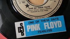 Pink Floyd ‎– One Of These Days/Fearless Vinyl 45 Versione  Jukebox 1972 Italy