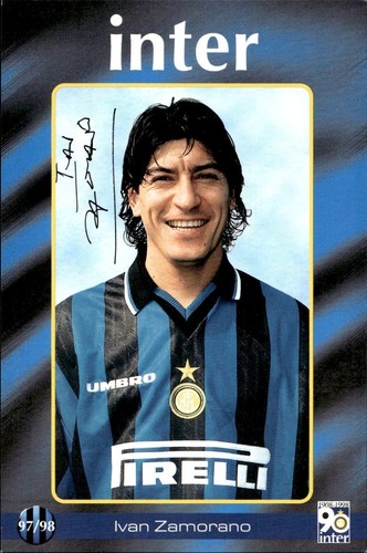 Cartolina calciatori inter - cartolina,