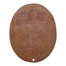 *HH* Antica Medaglia Placca Stemma Nobiliare Araldo Aquila Bicipite Incisione 